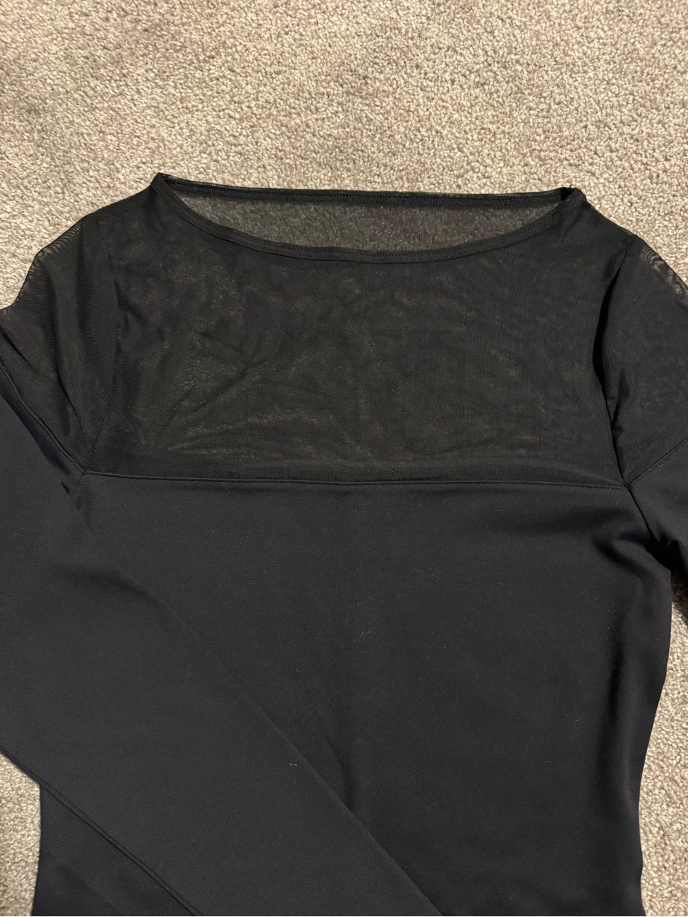 Abercrombie & Fitch Black Sheer Long Sleeve Bodysuit - Picture 4 of 4